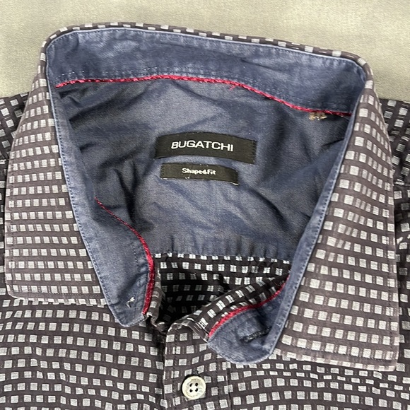 Bugatchi Shaped Fit Dress Shirt | Mens Large - Picture 3 of 4